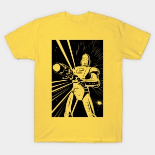 Vintage style sci-fi android robot art T-Shirt